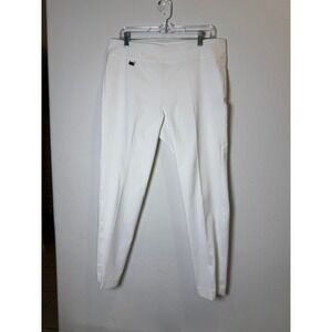 Alfani Womens White Pull On Skinny Trousers Pants Size 14S Short Stretch